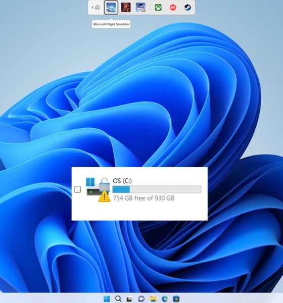 Windows triángulo amarillo SSD