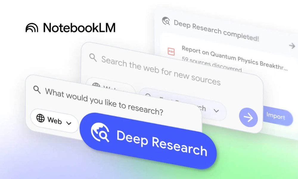 NotebookLM añade Deep Research