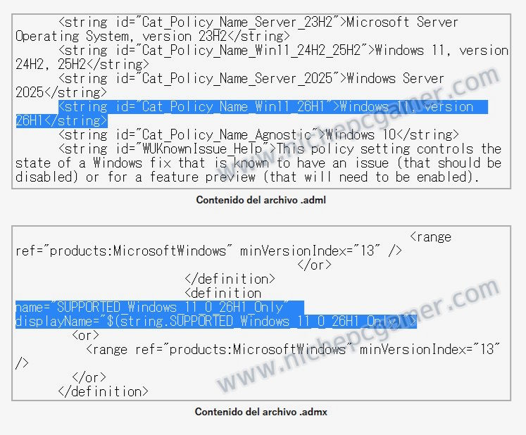 Windows 11 26H1 referencia en los archivos de Windows 11 Insider
