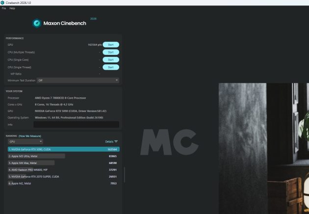 Cinebench 2026 ya disponible: mide el rendimiento de tu CPU y de tu GPU