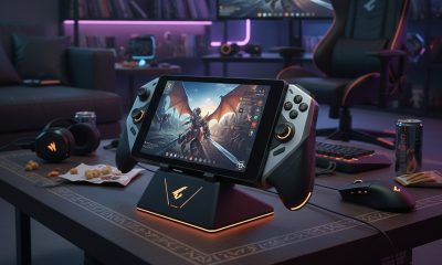 consola portátil aorus generada con IA
