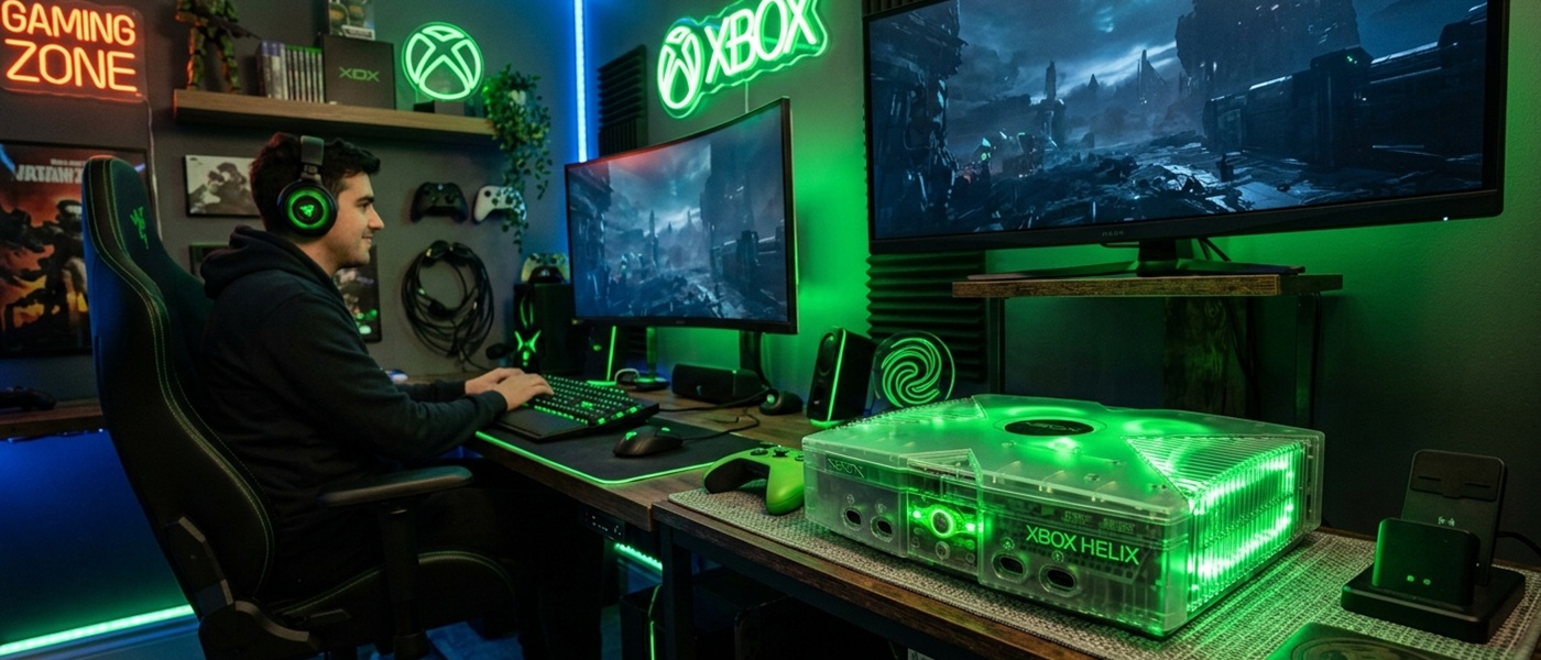 Xbox Helix generada con Google Gemini IA