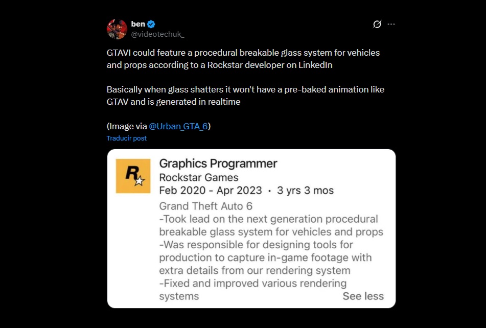gta vi destruccion cristal