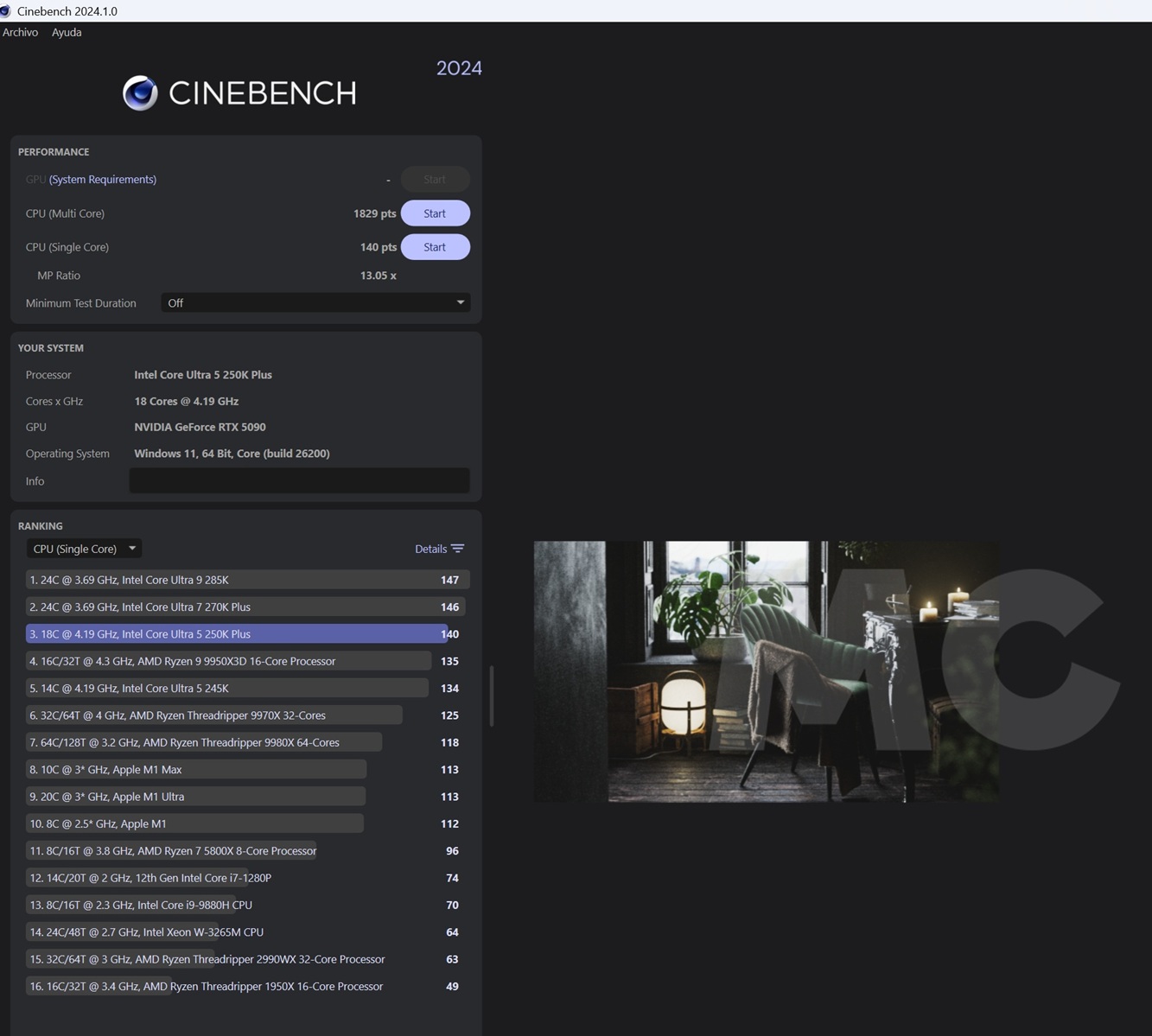 intel core 5 250k plus cb 24