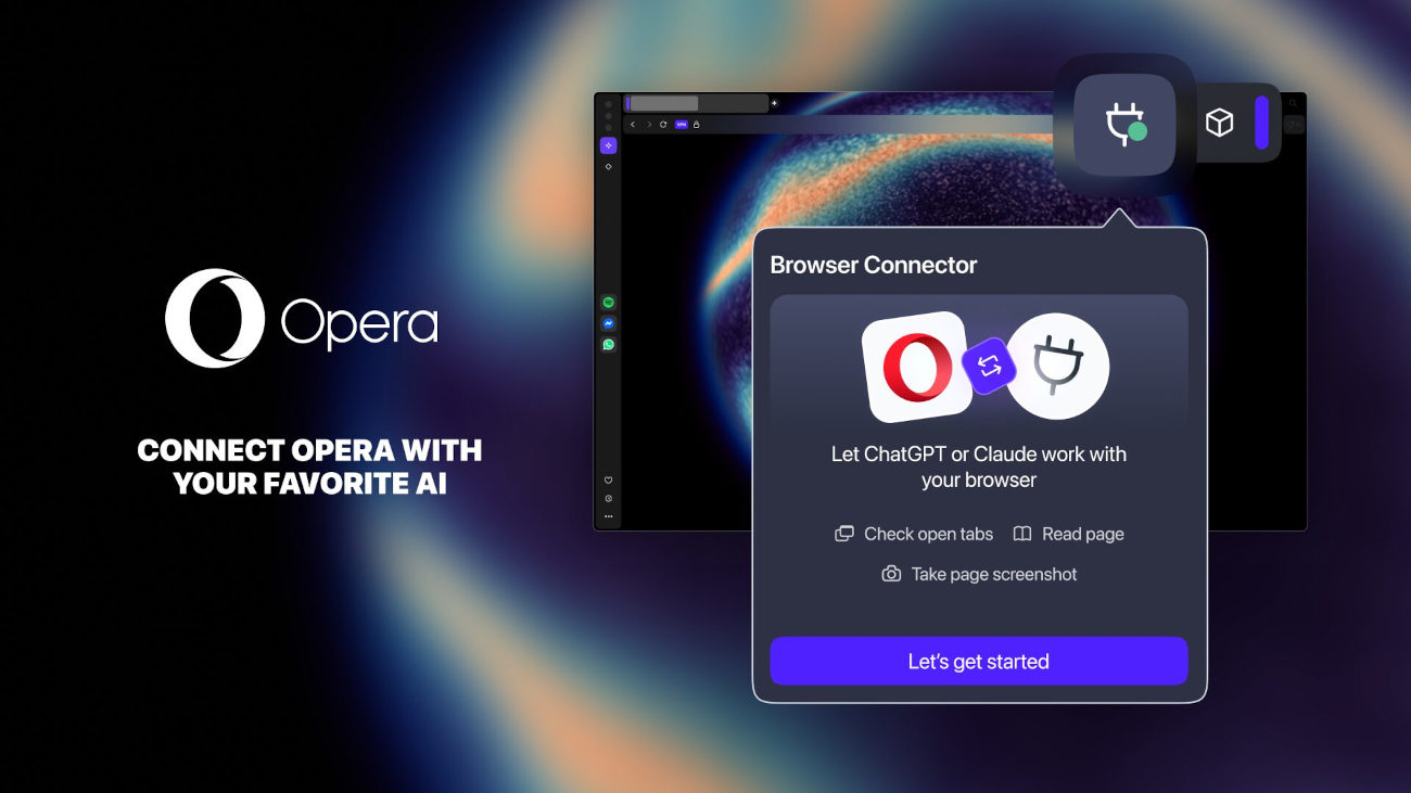 Opera apuesta por la IA contextual con Browser Connector