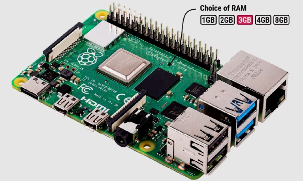 Raspberry Pi 4 con 3 GB