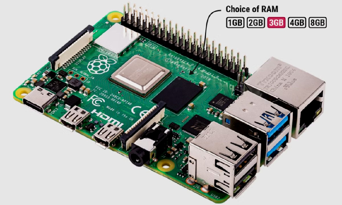 Raspberry Pi 4 con 3 GB