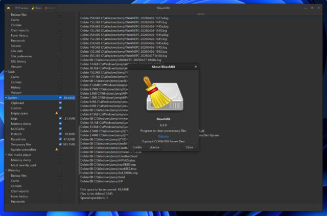 Llega BleachBit 6 con mayor profundidad de limpieza y gestor de cookies
