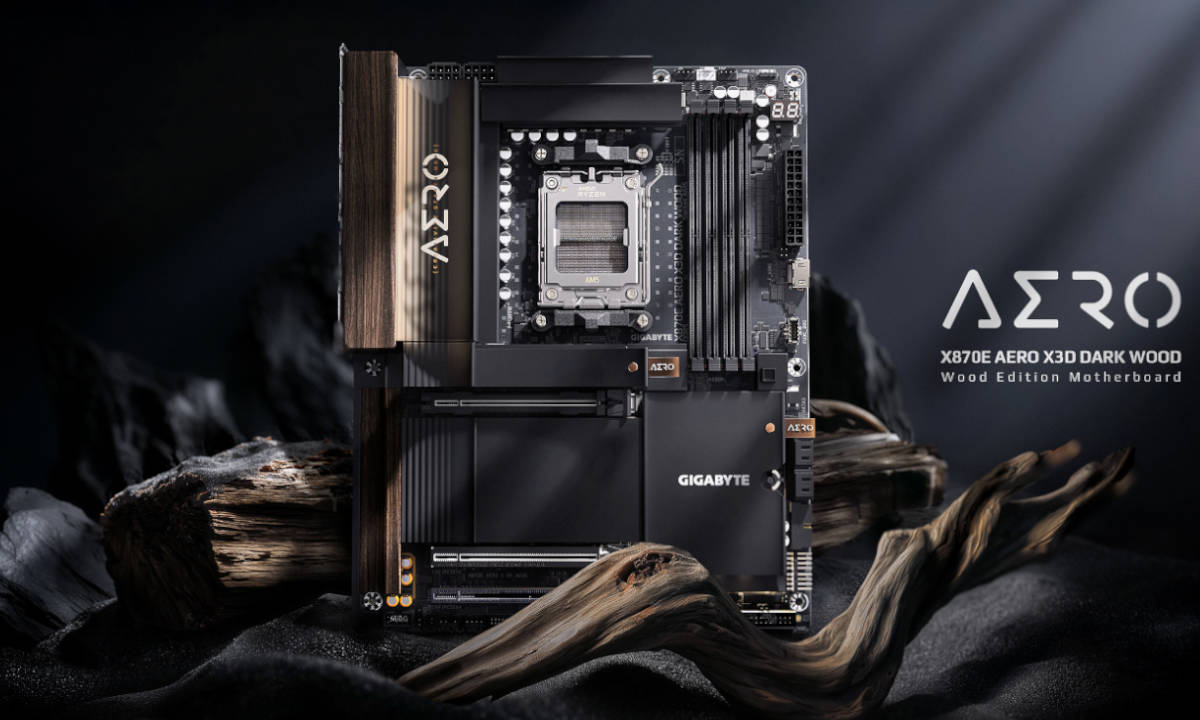 GIGABYTE presenta la X870E AERO X3D DARK WOOD