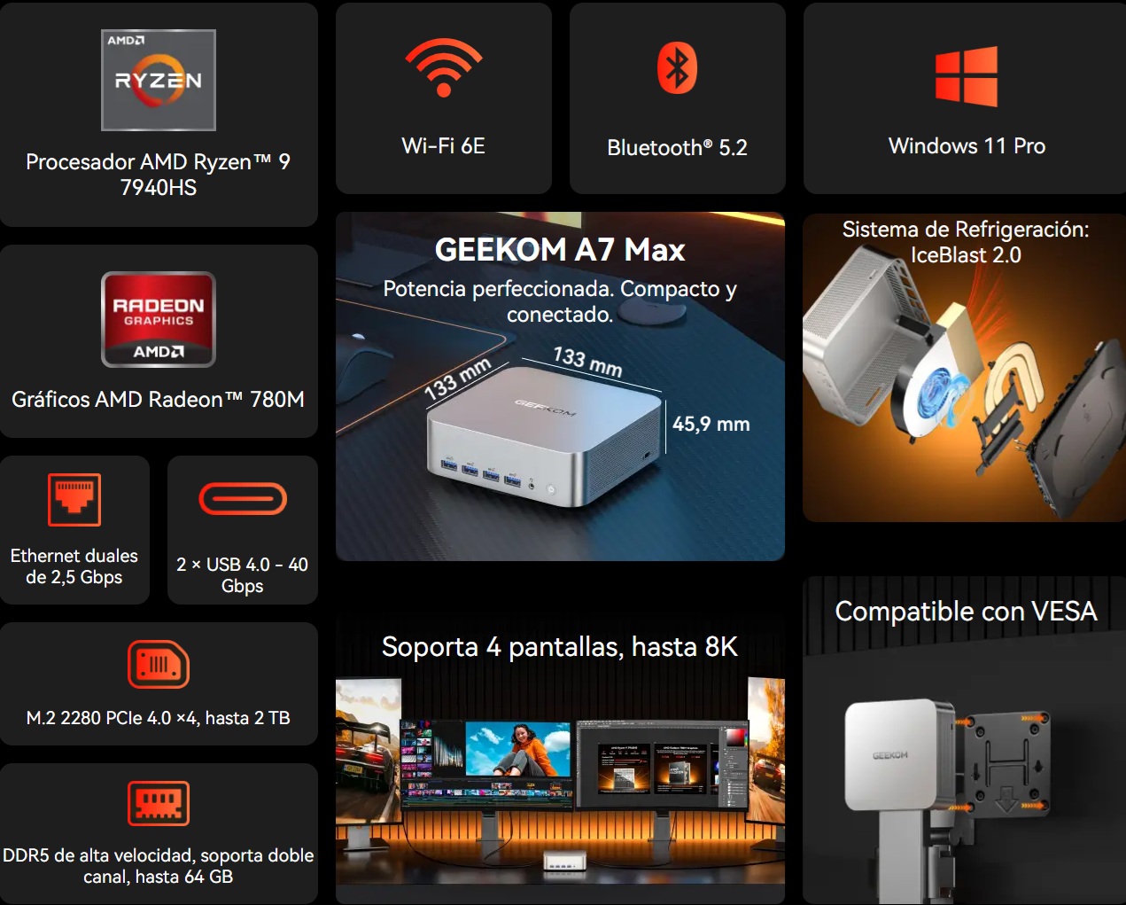 GEEKOM A7 Max AI claves