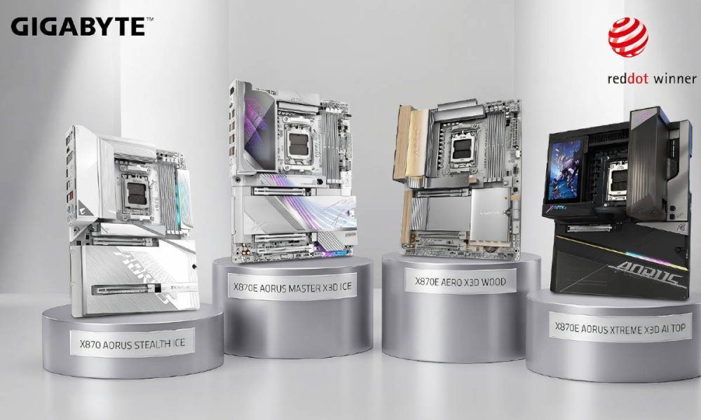 GIGABYTE gana cuatro Red Dot Design Awards 2026