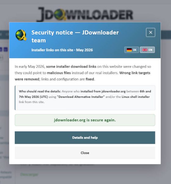 Hackean JDownloader para distribuir instaladores maliciosos