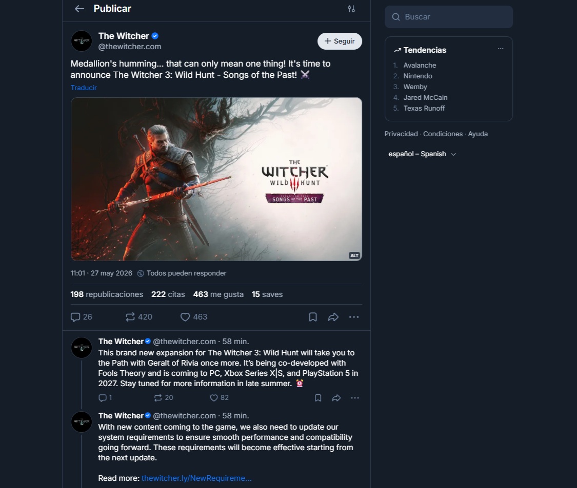 the witcher 3 cambios