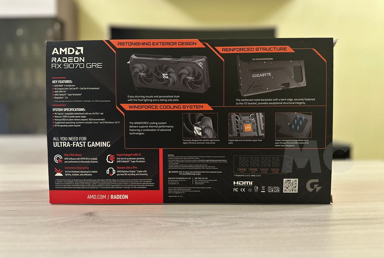 GIGABYTE Radeon RX 9070 GRE Gaming OC