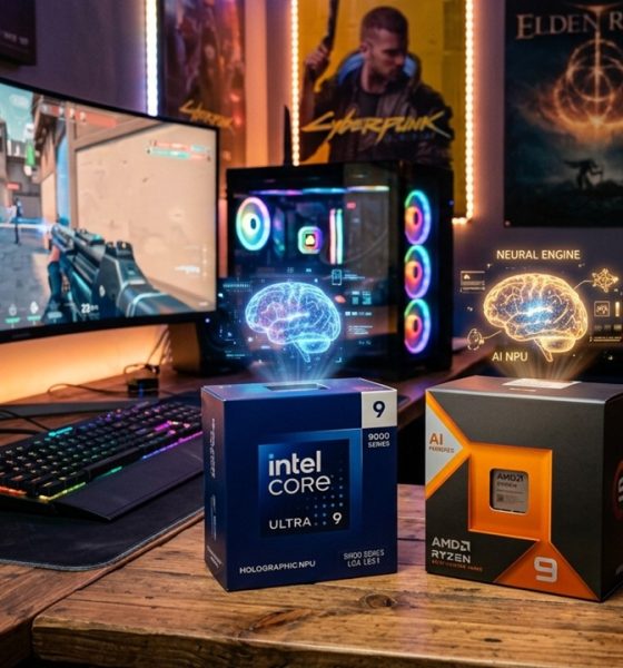 Intel y AMD cpus generada con google gemini ia