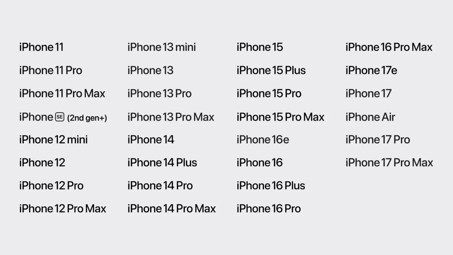 iphone compatible con iOS 27 Apple