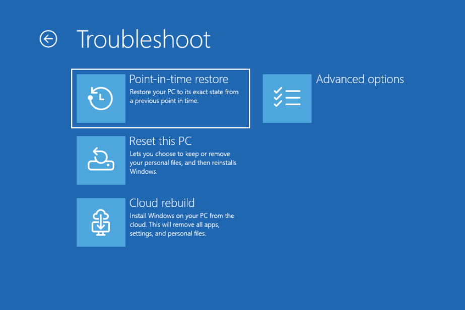 Cloud Rebuild para Windows 11