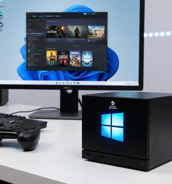 steam machine windows generada con google gemini AI