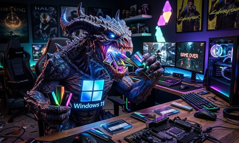 windows 11 consumiendo ram generada con google gemini AI