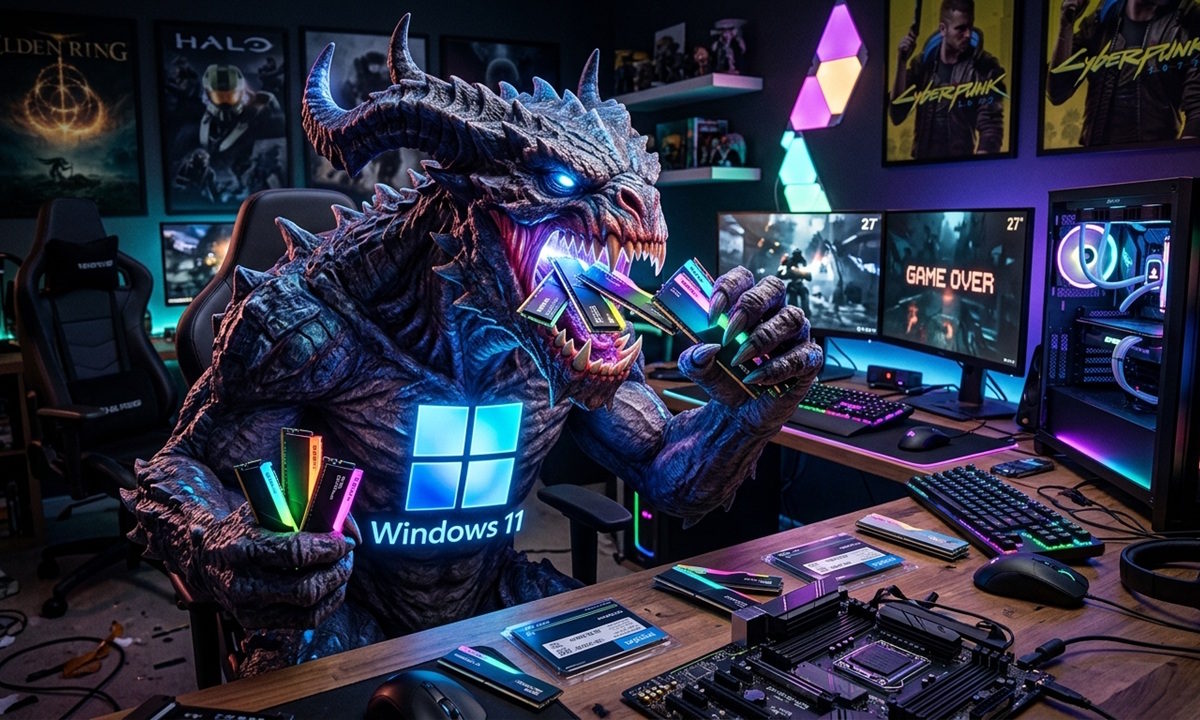windows 11 consumiendo ram generada con google gemini AI