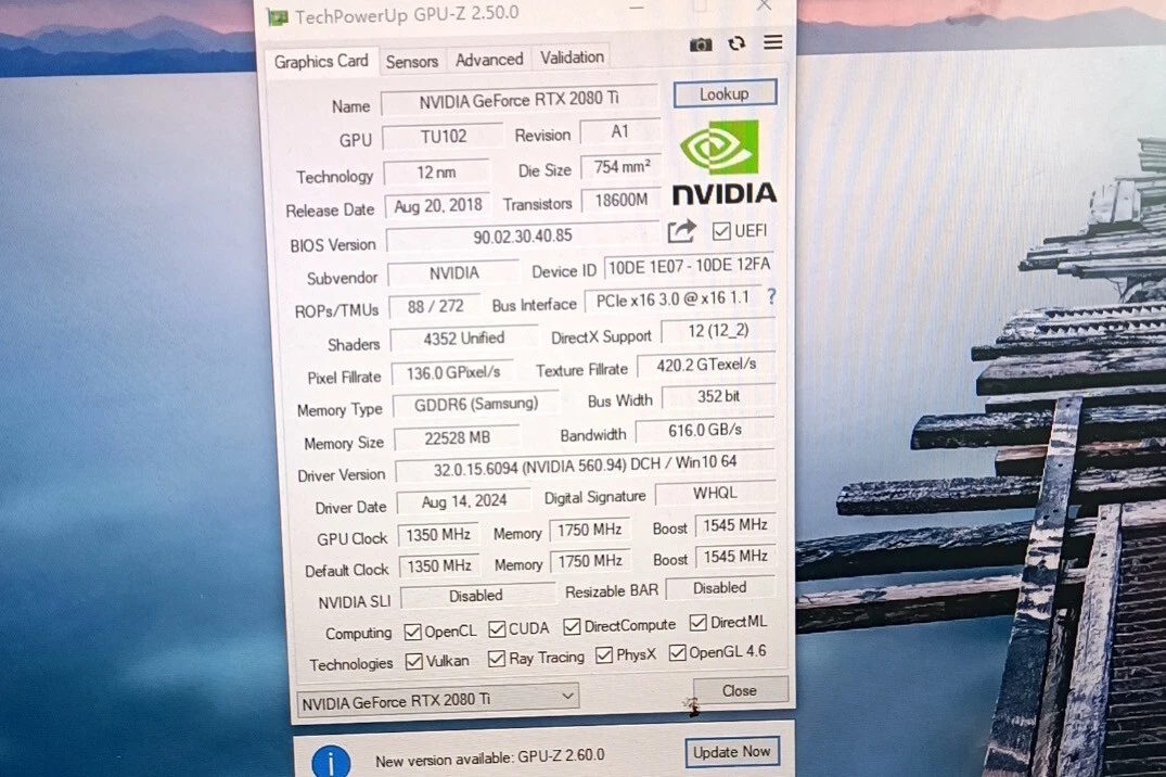 geforce rtx 2080 ti 22 GB