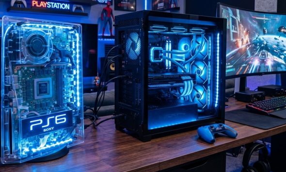 ps6 y PC gaming generada con google gemini AI