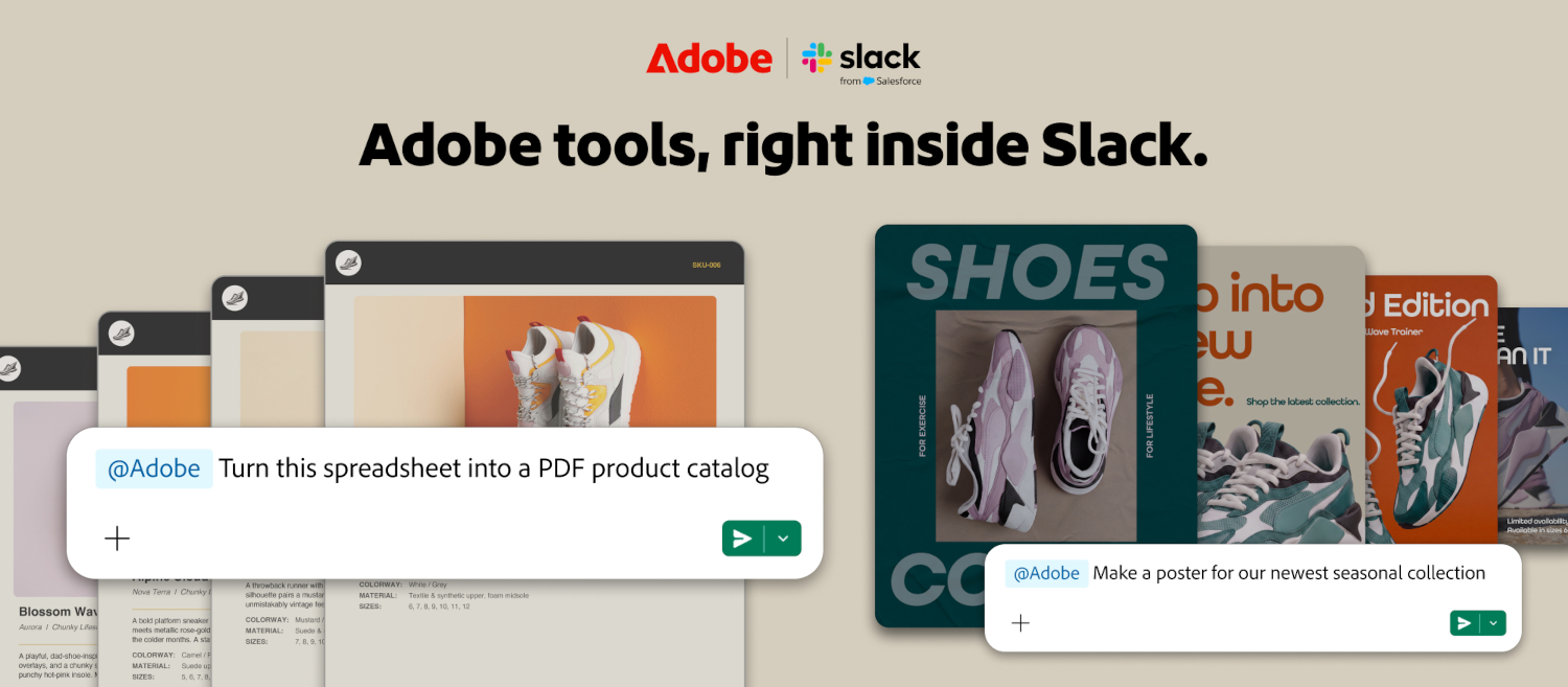 Adobe integra Firefly, Photoshop, Acrobat y más en Slack