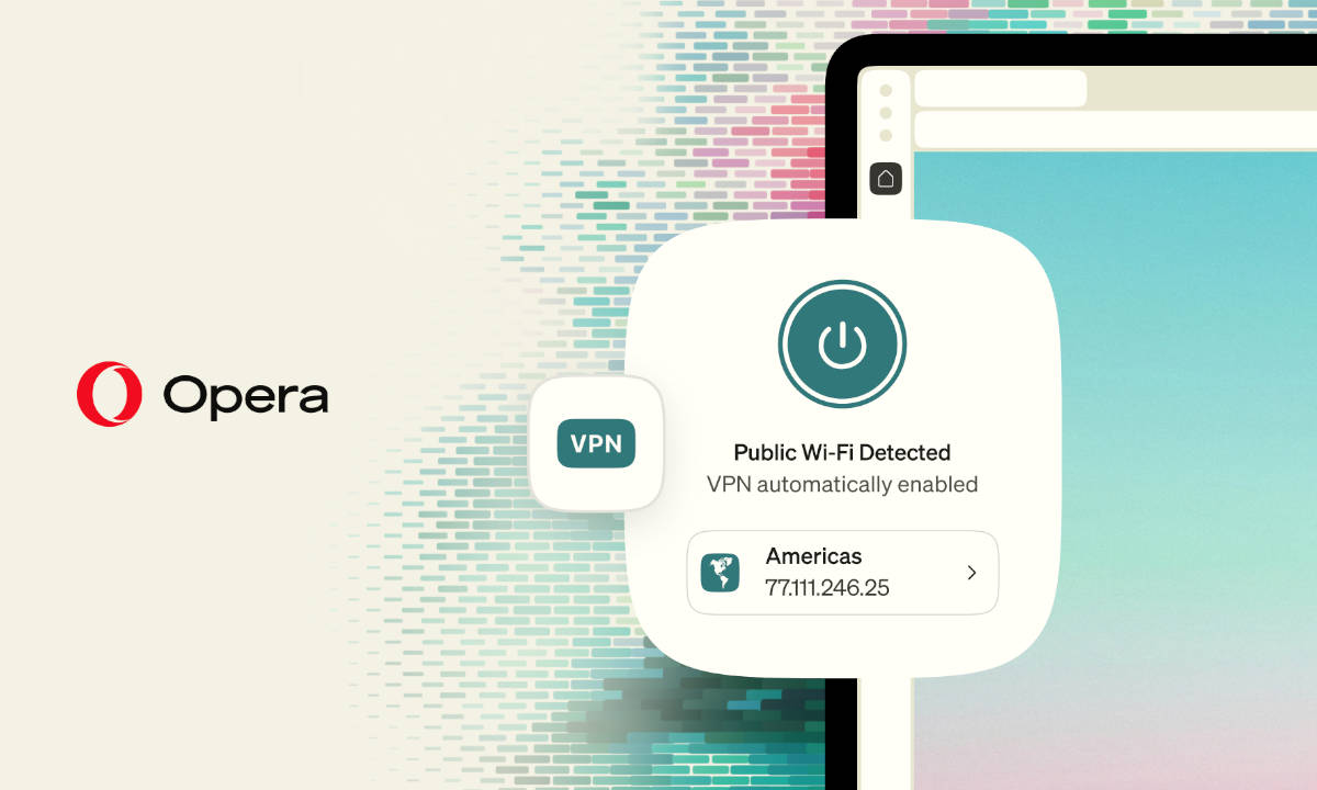 Opera activa su VPN automáticamente en Wi-Fi públicas
