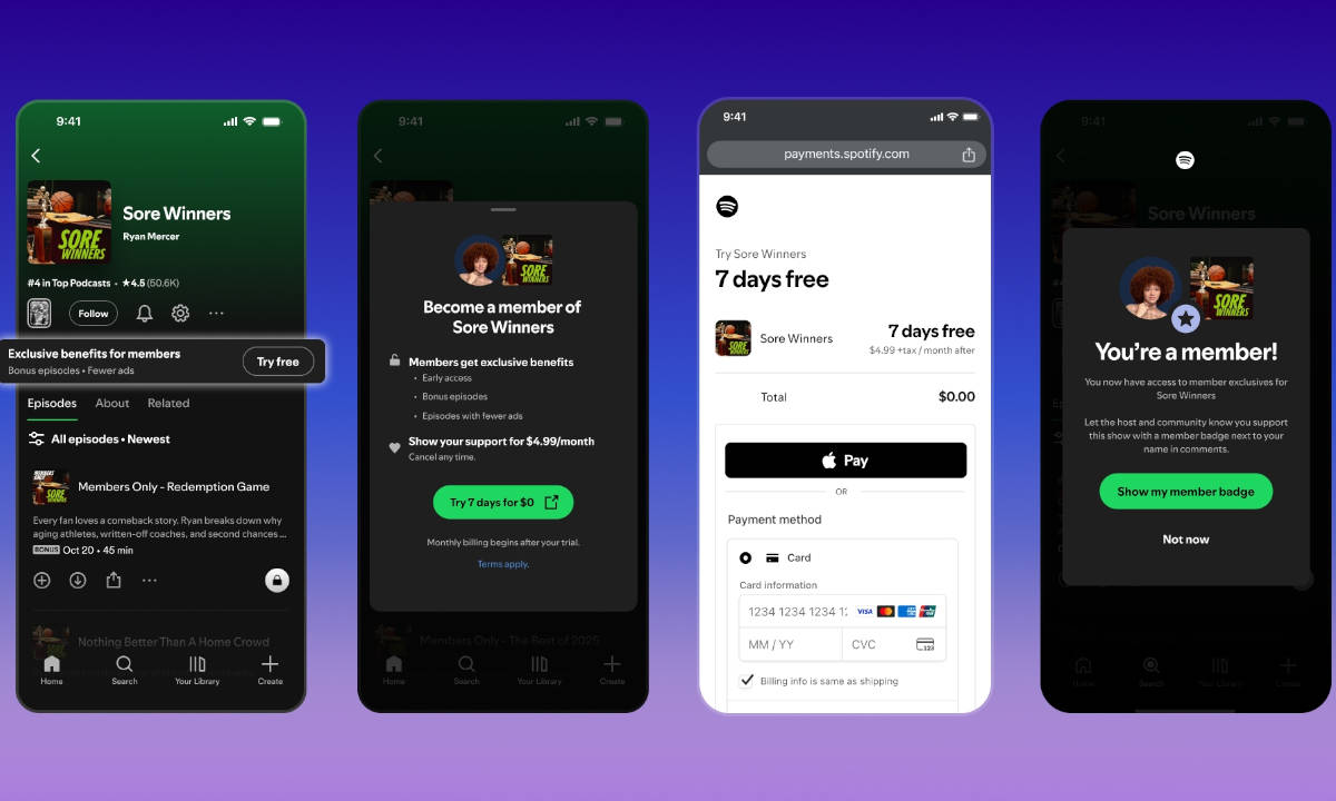 Spotify estrena nuevas membresías de pago para podcasts