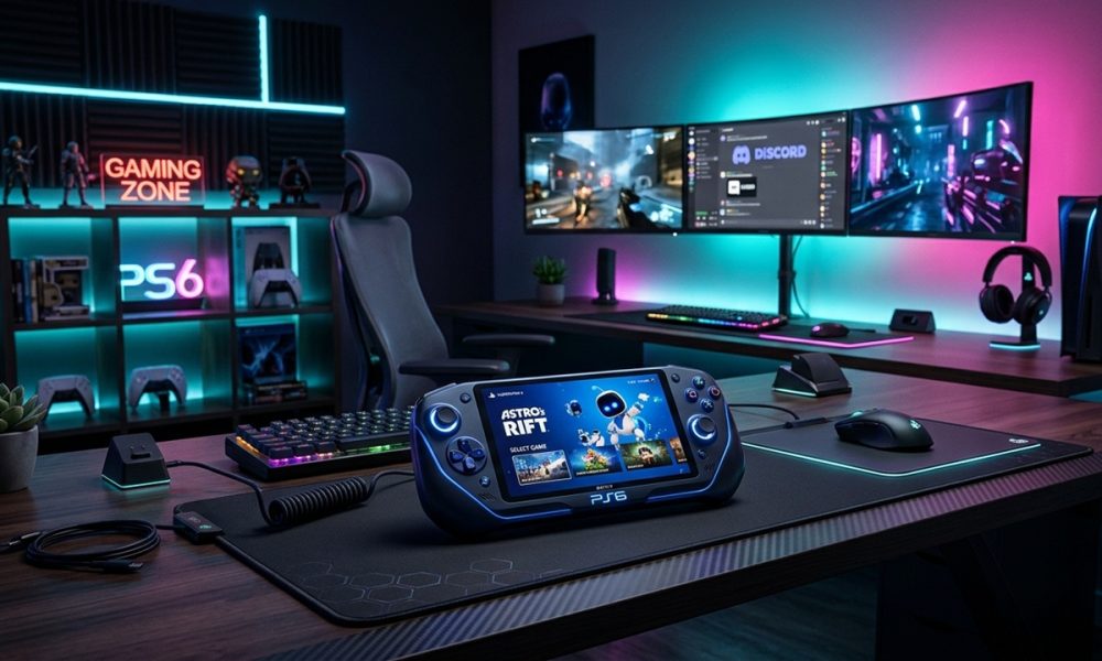 ps6 portátil generada con google gemini AI