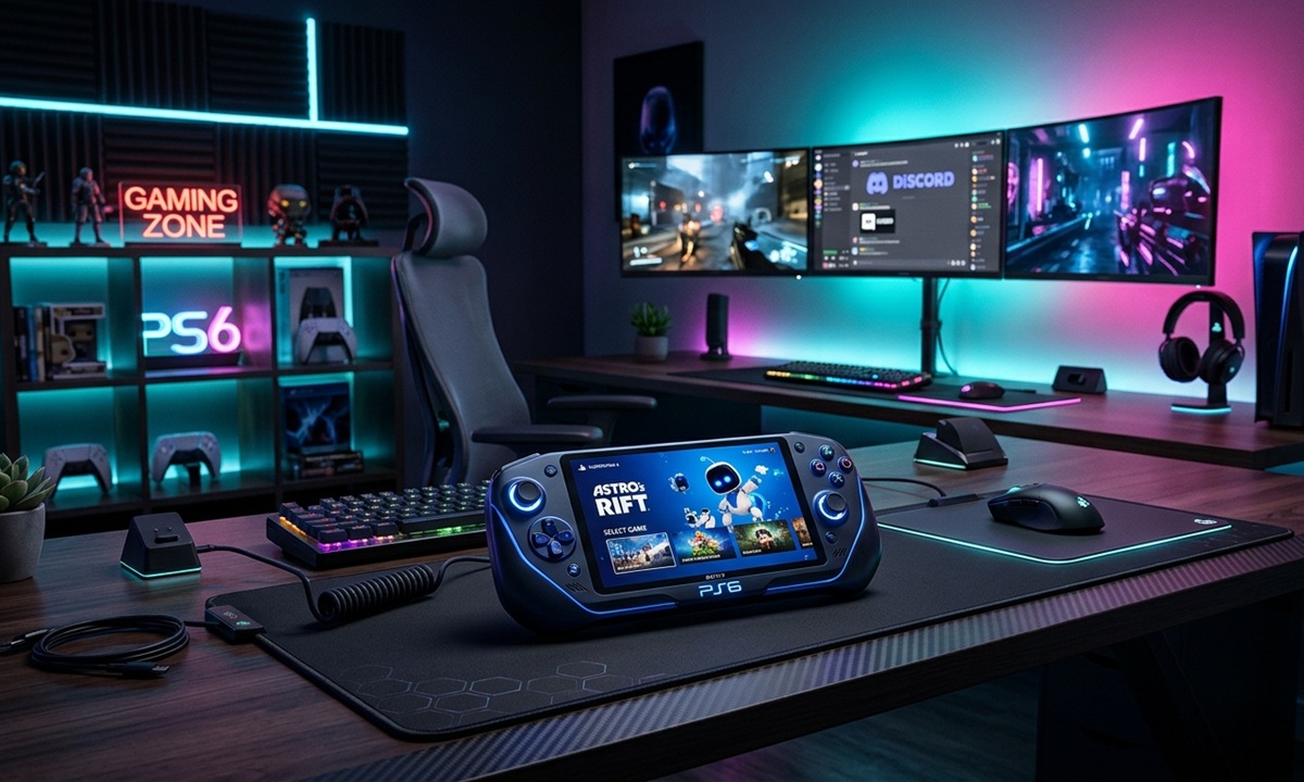 ps6 portátil generada con google gemini AI